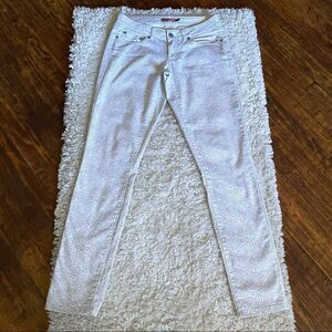 Prana Womens Breathe Kara White Floral Geometric Printed Skinny Jeans
